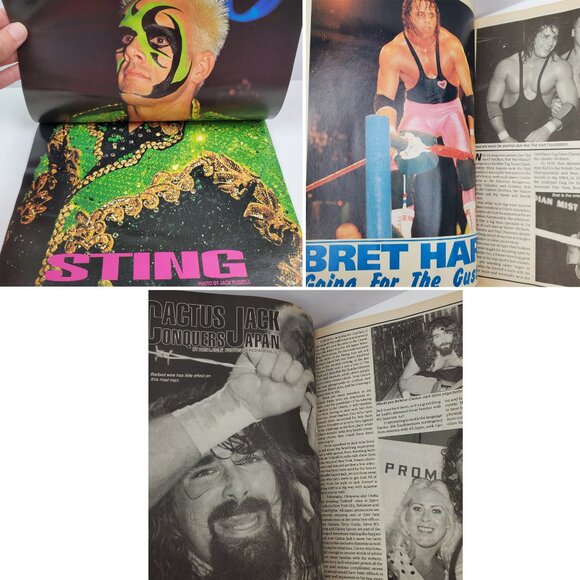 Wrestling Eye Magazine VTG 1992 Ric Flair Hulk Hogan Sting Foley Roddy Piper WCW - Picture 6 of 10